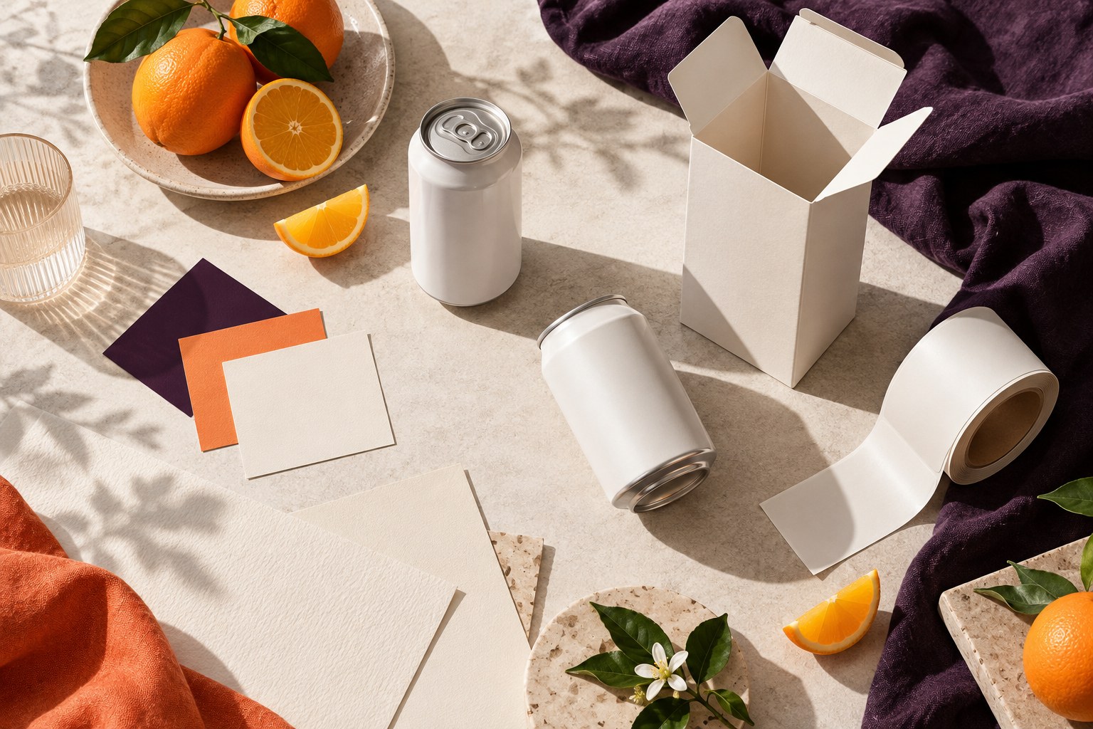Editorial still life representing non-alcoholic beverage strategy and planning.